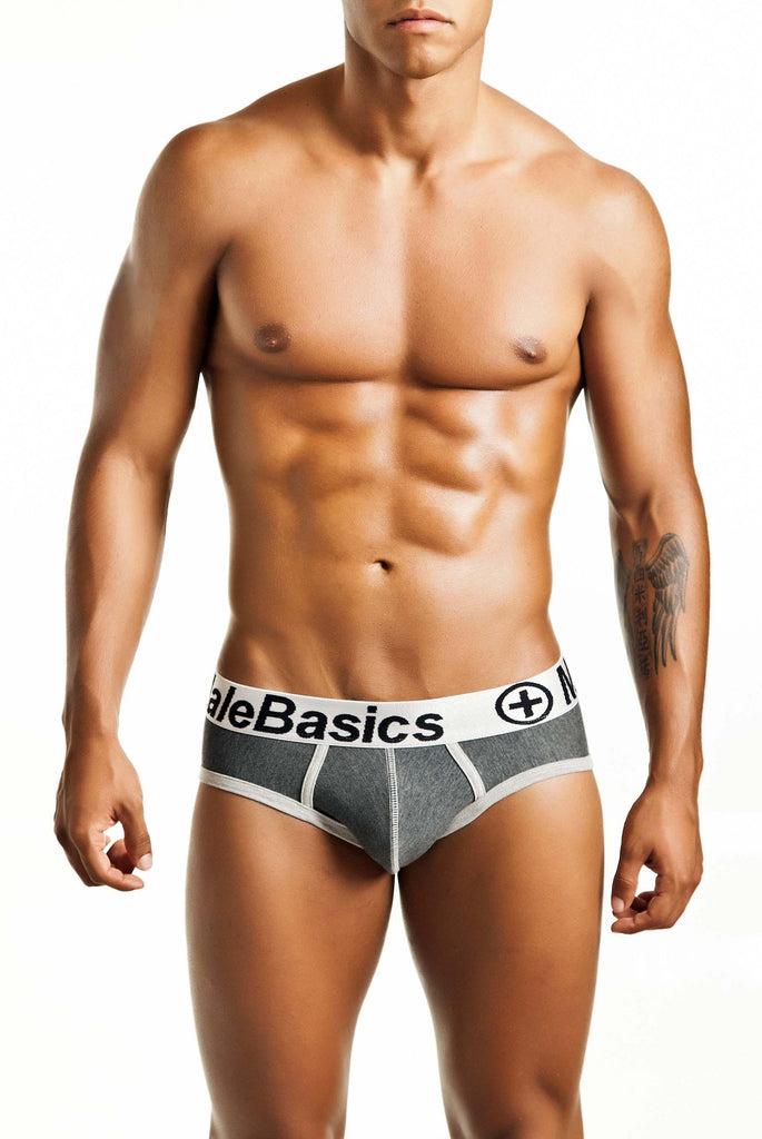 Malebasics Men's Cotton Fitted Contrast Hip Brief
