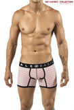 Malebasics Men's Structure Print Red Boxer Brief